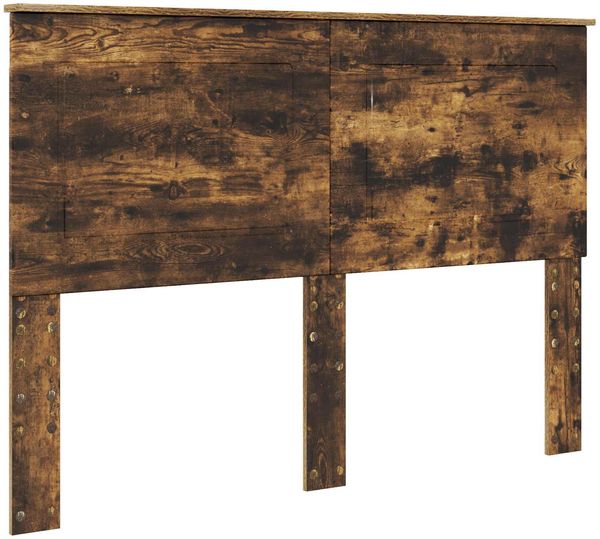 vidaXL Bettrahmen Geräucherte Eiche 140 x 190 cm Ingenieurs Holz 3409458 Bild 7