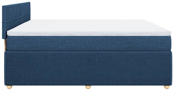 vidaXL Boxspringbett mit Matratze Blau 180x200 cm Stoff 3289841 Bild 6