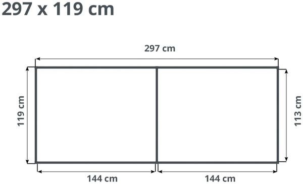 GFP Aluminium Hochbeet KINGSIZE DANIELA - 297 x 119 x 77 cm - Alu natur, Stecksystem, langlebig Bild 5