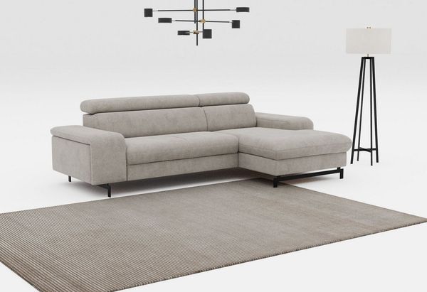 COTTA Ecksofa Emma L-Form, mit Kopfteilverstellung, wahlweise mit Bettfunktion & Bettkasten