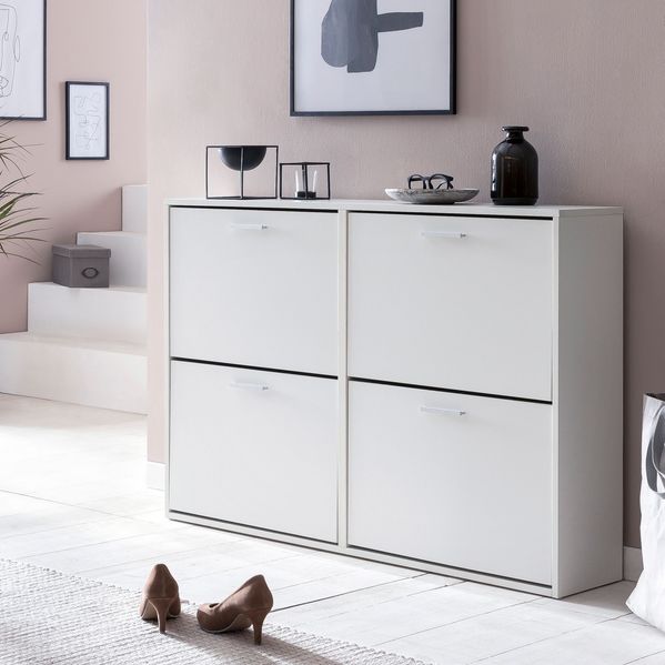 Schuhkipper 120 x 81 x 24 cm mit 4 Klappen für bis zu 24 Paar Schuhe