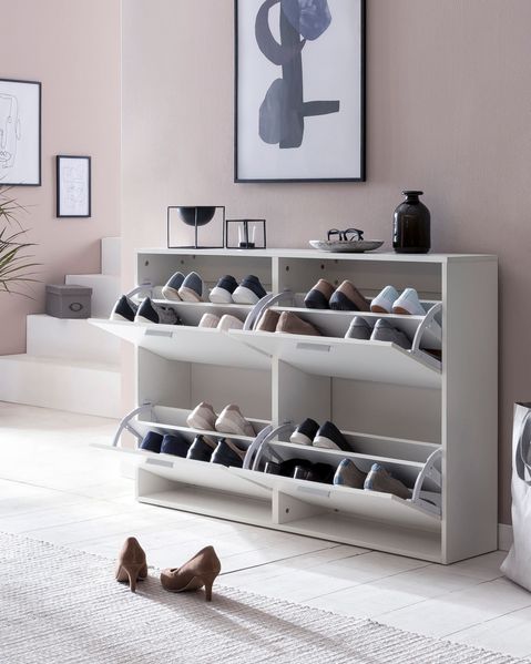Schuhkipper 120 x 81 x 24 cm mit 4 Klappen für bis zu 24 Paar Schuhe