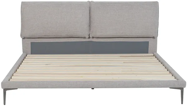 Vente-unique - RIMOTA Bett Stoff Grau - B 216 cm x H 104 cm x L 198 cm Bild 3