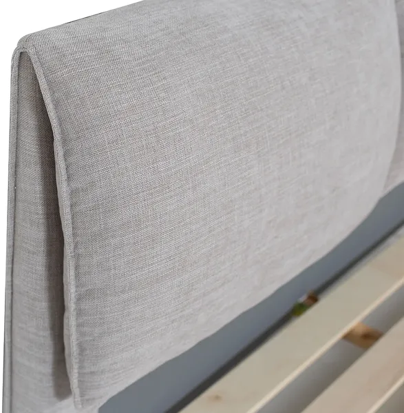 Vente-unique - RIMOTA Bett Stoff Grau - B 216 cm x H 104 cm x L 198 cm Bild 5