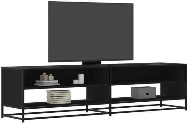 vidaXL TV-Schrank Schwarz 180,5x40x46 cm Holzwerkstoff 3300800