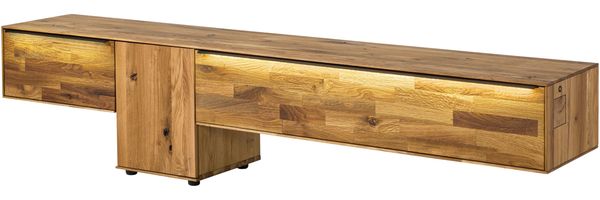 Lowboard Wildeiche 220x43x55 natur geölt WIEN #207