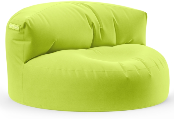 Green Bean® Sitzsack Sofa mit Füllmaterial - Lounge im Sitzsack-Design 90x50cm mit ergonomischer Rückenlehne & waschbarem Bezug - Indoor und Outdoor geeignet in Hellgrün