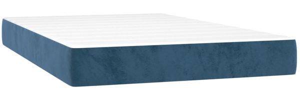 Boxspringbett mit Matratze & LED Samt Dunkelblau 120x200 cm Bild 6