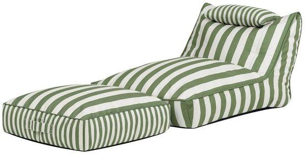 icon Sitzsack Liege aus Webstoff „Nova“, mit Bodenkissen (Spar-Set, 1 x Sitzsack, 1 x Bodenkissen), Made in Germany, UV-beständig, wetterfest