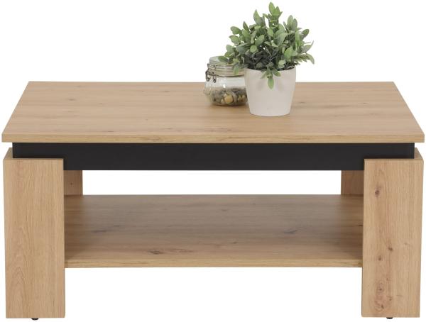 Couchtisch >TIM II< in Artisan Eiche aus Holzwerkstoff - 90x40x60cm (BxHxT) Bild 2