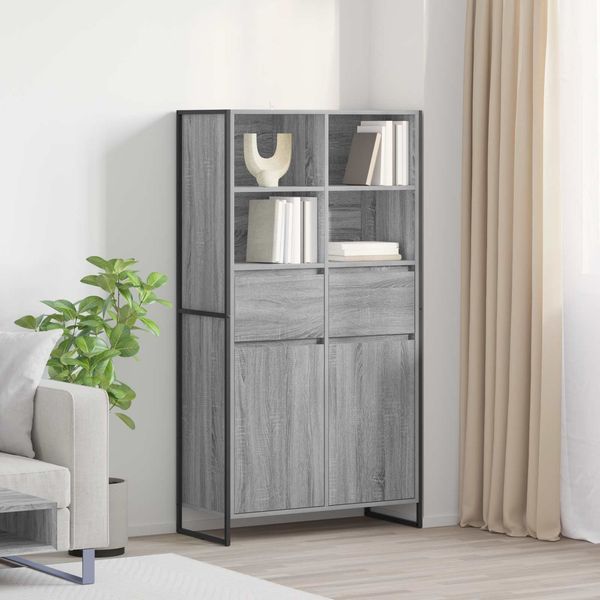 vidaXL Sideboard 2 pcs Graues Sonoma 81 x 36 x 150.5 cm Holzwerkstoff 3403037