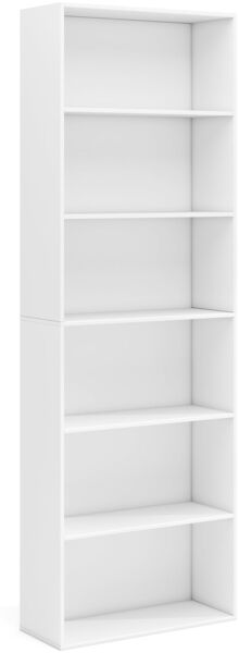 178 cm Bücherregal mit 2 Kippsicherungssets Freistehendes Standregal Display Regal Weiß