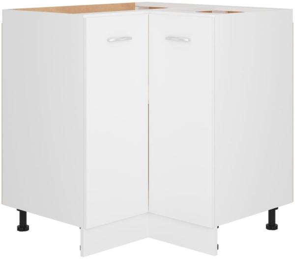 vidaXL Eckunterschrank Lyon Weiß 75,5x75,5x81,5 cm Holzwerkstoff 802489