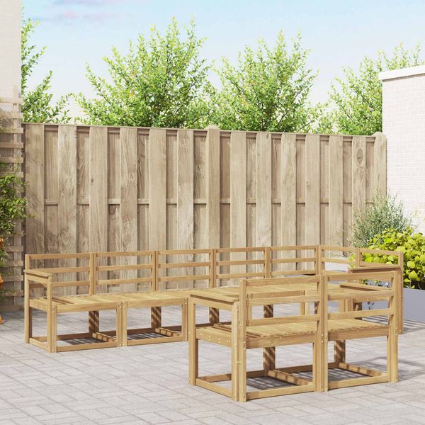 vidaXL Outdoor-Sofagarnitur 8 pcs Weiß Massivholz Akazie 3387793