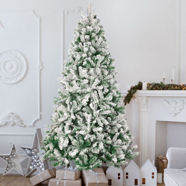 Künstlicher Weihnachtsbaum, Tannenbaum mit 46 Zweigen und 989 Spitzen inkl. Metallständer realistisch dicht, PVC und Metall, Grün, 180 cm