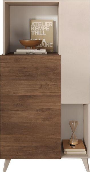 Hochkommode >Morena< soft-close, Cashmere / Mercure, Holzwerkstoff - 81x154x42cm (BxHxT)