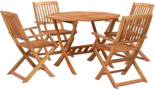 vidaXL Gartenmöbel Set 5tlg. Sitzgruppe Massivholz Akazie
