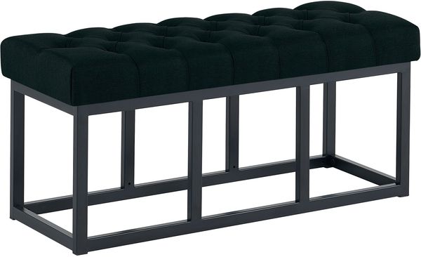 Sitzbank Amun Stoff Schwarz 100 cm [307221]