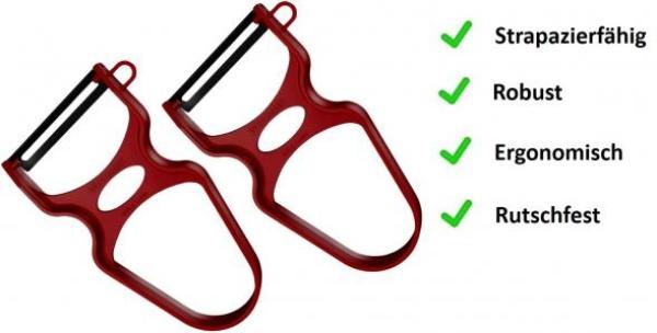 Gemüseschäler Spargelschäler, Kartoffelschäler, Universalschäler für Gemüse & Obst - 2 Stück Bild 3