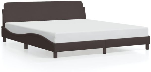 vidaXL Bettgestell "Dover" Dunkelbraun 160x200 cm Stoff 373208 Bild 2