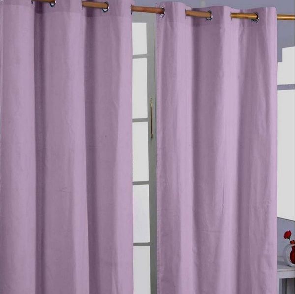 Homescapes Gardine Gardinen unifarben mauve 2er Set 137 x 117 cm