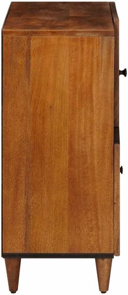 vidaXL Sideboard mit Speicher Walnuss 80 x 33 x 75 cm Massivholz Mango 4018251 Bild 4