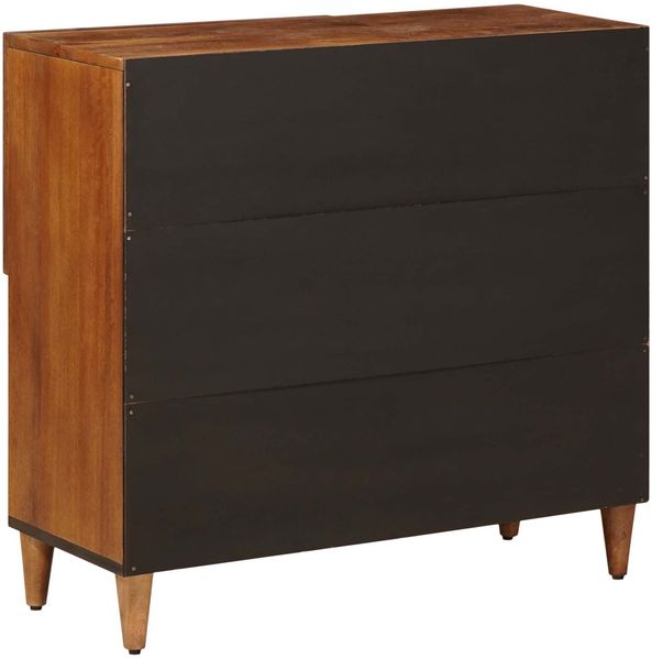 vidaXL Sideboard mit Speicher Walnuss 80 x 33 x 75 cm Massivholz Mango 4018251 Bild 5