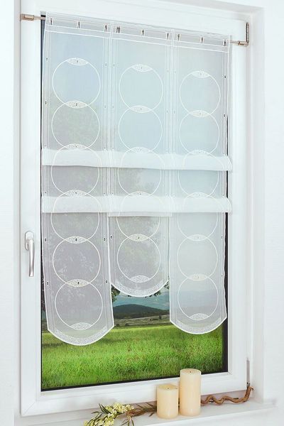 Panneaux von LYSEL® - Panneaux Circle (Bx H) 96cm * 140cm weiß/perlweiß