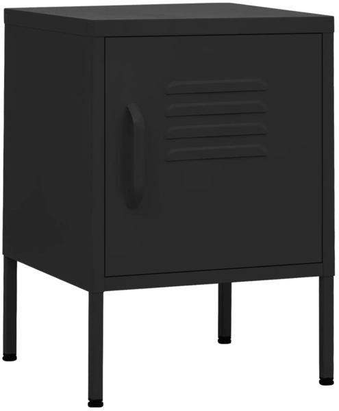 vidaXL Nachttisch Schwarz 35x35x51 cm Stahl 336214