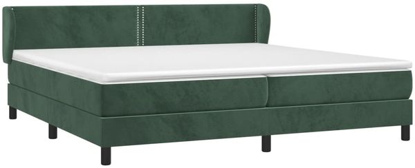 vidaXL Boxspringbett mit Matratze Dunkelgrün 200x200 cm Samt 3127454 Bild 3