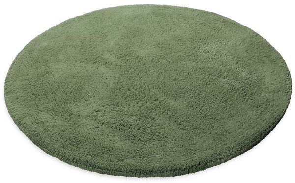 OTTO home Badematte Selenne, Höhe 20 mm, rutschhemmend beschichtet, fußbodenheizungsgeeignet, Baumwolle, rund, Badteppich, getuftet, modern, Uni, antirutsch, flauschig, Baumwolle