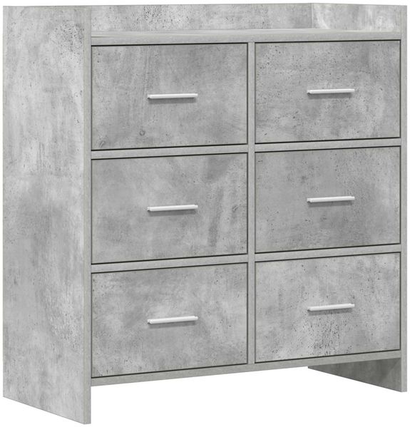 vidaXL Sideboard Betongrau 75 x 33 x 80 cm Holzwerkstoff 8011102