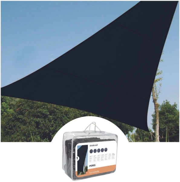 Sonnensegel Dreieck wasserdurchlässig Dunkelgrau 3,6m - Sonnenschutz für Balkon