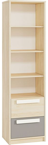 Standregal Drop Bücherregal 55x40x199cm Fjord Buche grau