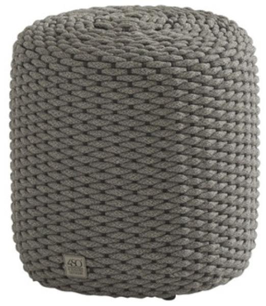 4Seasons Muffin Rope Pouf rund 40 cm Mid Grey