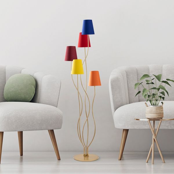 Stehlampe, 'Bonibon', 160 x 44 x 44, Mehrfarbig