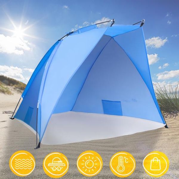 TRESKO Strandmuschel Sonnenschutz Windschutz Zelt UV Schutz
