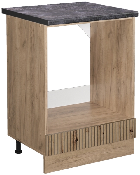 Herdumbauschrank R-Line Artisan-Eiche 60 cm , AP Anthrazit Vicco