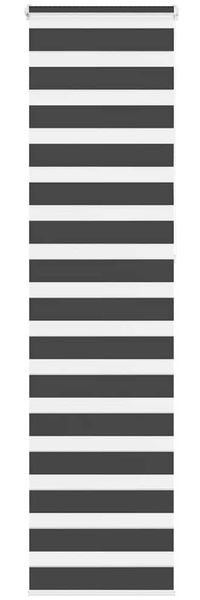 vidaXL Doppelrollo Schwarz 65x230 cm Stoffbreite 60,9 cm Polyester 4014280