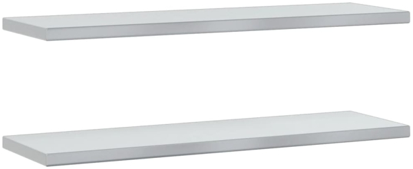 vidaXL Wandregale 2 Stk. 100x30x3 cm Silbern Edelstahl 30279