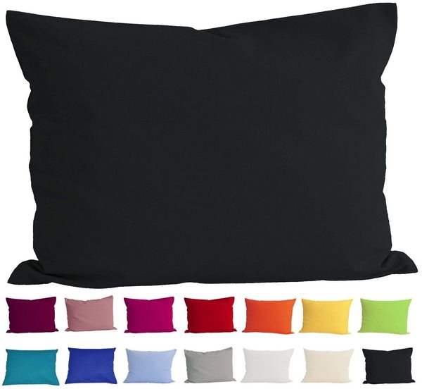 Kissenbezug ca. 40x40 cm schwarz 100% Baumwolle beties "Basic"