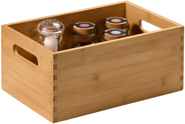 KESPER Stapelkiste 57411 aus FSC zertifiziertem Bambus / Allzweckkiste 28,5 x 18,5 x 13 cm / Holzkiste Bild 2