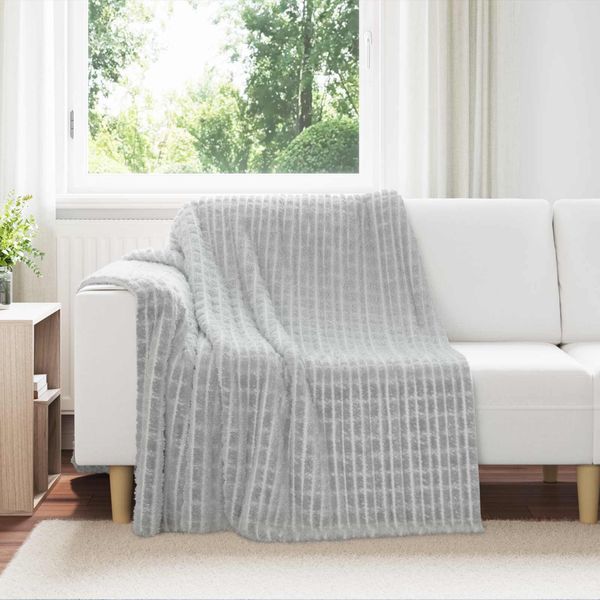 vidaXL Überwurfdecke Grau 200 x 150 cm Fleece 42016922