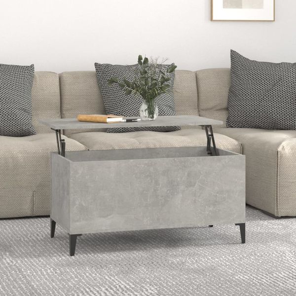 vidaXL Couchtisch Betongrau 90x44,5x45 cm Holzwerkstoff 819592