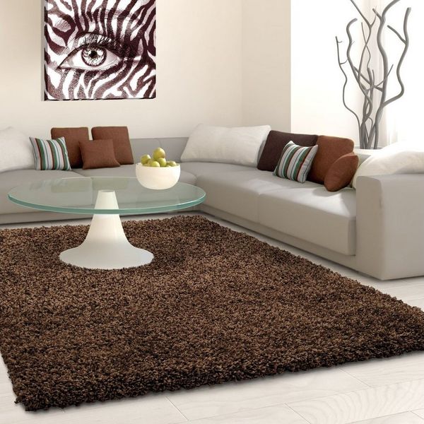 Shaggy Teppich LIFE BROWN 80 X 150cm Rechteck