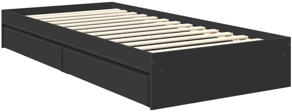 vidaXL Aufbewahrungsbett Schwarz 90 x 190 cm Holzwerkstoff 3411251 Bild 6