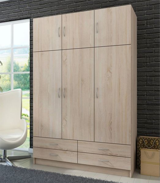 Kleiderschrank Drehtürenschrank Wäscheschrank Schrank Schlafzimmer Sonoma Eiche