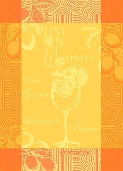 Garnier-Thiebaut Geschirrtuch Limoncello Spritz Soleil 56x78 Cm 100% Gekämmte