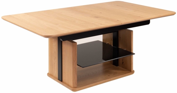 Couchtisch höhenverstellbar und ausziehbar Cissy 120x54x70 Wildeiche