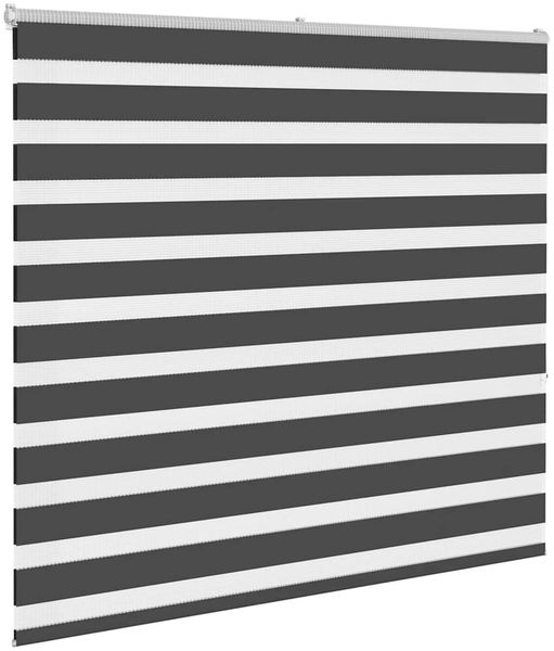 vidaXL Doppelrollo Schwarz 160x150 cm Stoffbreite 155,9 cm Polyester 4014247 Bild 3